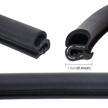 Load image into Gallery viewer, 80cm B Shape Car Decorative Strip Rubber Chrome Decoration Strip Door Seal Window Seal, 80cm B Shape