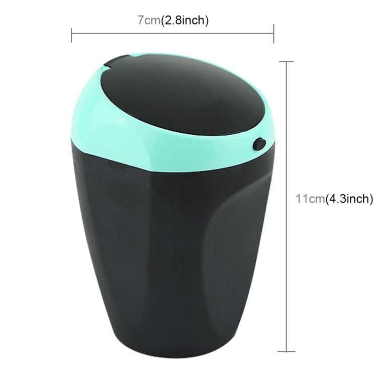 3R-2113 Universal Portable Car ABS Trash Rubbish Bin Ashtray, Green, (Yellow