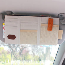 Load image into Gallery viewer, Multi-functional Auto Car Sun Visor Sunglass Holder Card Storage Holder Inner Pouch Bag