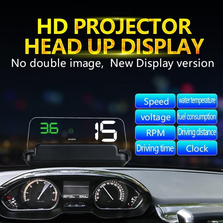 With Adjustable Reflection Board, Speed & RPM & Water Temperature & Oil Consumption & Driving Distance / Time & Voltage Display, Over Speed Alarm, Connect OBD2 Interface, C500(Green), C500(Blue), C500（White)
