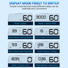 Load image into Gallery viewer, With Adjustable Reflection Board, Speed &amp; RPM &amp; Water Temperature &amp; Oil Consumption &amp; Driving Distance / Time &amp; Voltage Display, Over Speed Alarm, Connect OBD2 Interface, C500(Green), C500(Blue), C500（White)