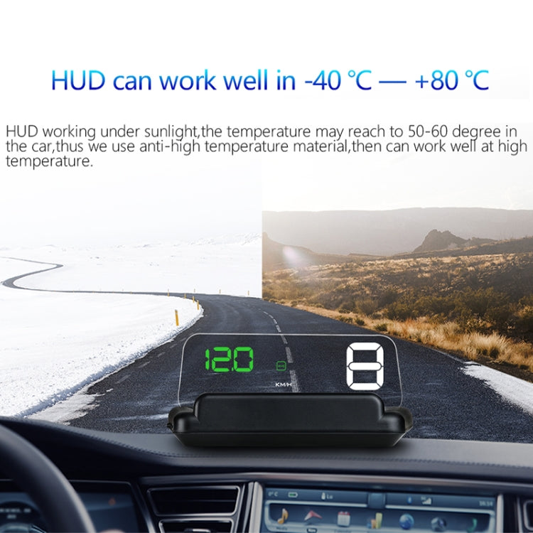 With Adjustable Reflection Board, Speed & RPM & Water Temperature & Oil Consumption & Driving Distance / Time & Voltage Display, Over Speed Alarm, Connect OBD2 Interface, C500(Green), C500(Blue), C500（White)