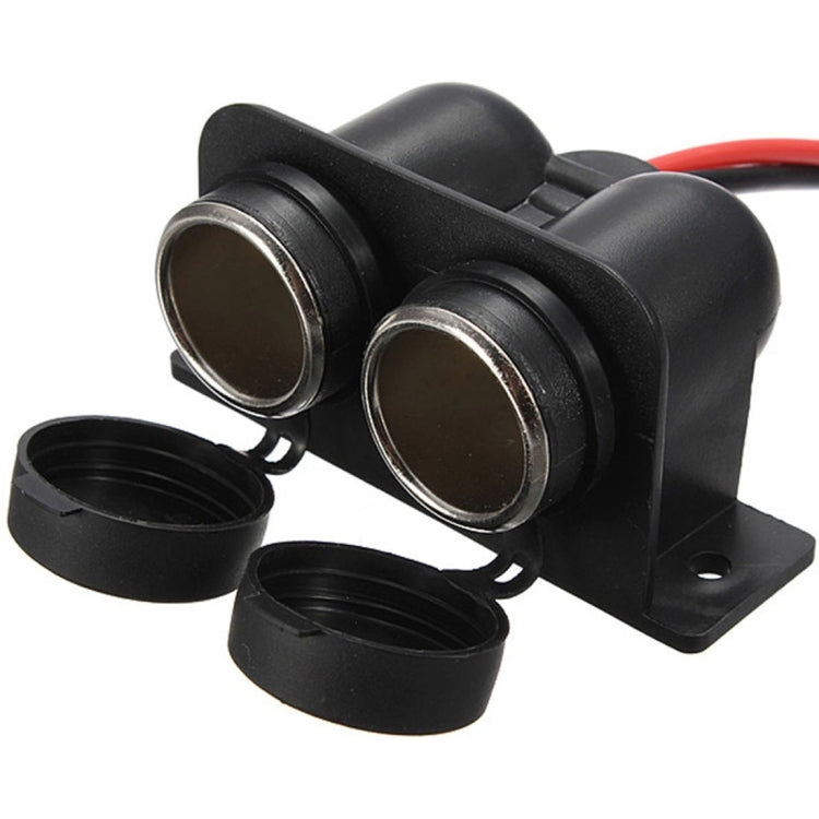 Car Motorcycle ABS Dual Port Cigar Socket Adaptor, Dual Port
