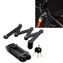 Load image into Gallery viewer, Foldable Alloy Steel Anti-theft Lock with Keys for Motorcycle Bike House Door, Anti-theft Lock