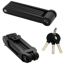 Load image into Gallery viewer, Foldable Alloy Steel Anti-theft Lock with Keys for Motorcycle Bike House Door, Anti-theft Lock