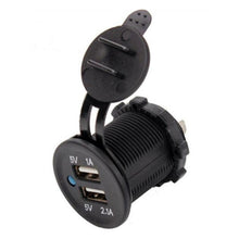 Load image into Gallery viewer, Car Motorcycle ABS Dual Port Charger, 2.1V  2 USB