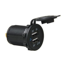 Load image into Gallery viewer, Car Motorcycle ABS Dual Port Charger, 2.1V  2 USB