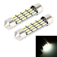 Load image into Gallery viewer, 2 PCS 2W 100 LM 6000K 36MM Bicuspid Port Car Dome Lamp LED Reading Light with 16 SMD-4014 LED Lamps, DC 12V, 36MM