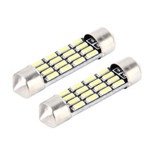 Load image into Gallery viewer, 2 PCS 2W 100 LM 6000K 36MM Bicuspid Port Car Dome Lamp LED Reading Light with 16 SMD-4014 LED Lamps, DC 12V, 36MM