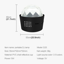 Load image into Gallery viewer, D33 5W USB Charging RGB Car Decoration Portable DJ Light Sound Activated Rotating Strobe Effect Atmosphere Light Star Music Light Lamp, DC 5V, D33