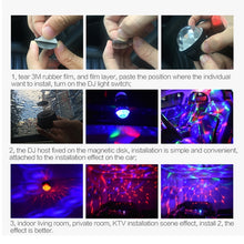 Load image into Gallery viewer, D33 5W USB Charging RGB Car Decoration Portable DJ Light Sound Activated Rotating Strobe Effect Atmosphere Light Star Music Light Lamp, DC 5V, D33