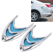 Load image into Gallery viewer, 2 PCS Car Plastic Decorative Sticker, Size: 10.0 x 5.0cm(Silver + Blue), JM-625