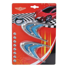 Load image into Gallery viewer, 2 PCS Car Plastic Decorative Sticker, Size: 10.0 x 5.0cm(Silver + Blue), JM-625