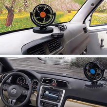 Load image into Gallery viewer, HUXIN HX-T306 6W 360 Degree Adjustable Rotation Low Noise Mini Electric Car Fan, DC 24V, HX-T306