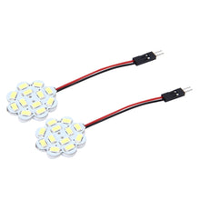 Load image into Gallery viewer, 2 PCS 3W 200 LM 6000K Flower Shape Car Auto Interior Doom Reading Light with 12 SMD-5630 LED Lamps Bicuspid and T10 Adapter Cable, DC 12V, Flower Shape Reading Light