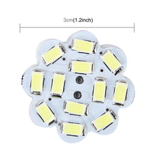 Load image into Gallery viewer, 2 PCS 3W 200 LM 6000K Flower Shape Car Auto Interior Doom Reading Light with 12 SMD-5630 LED Lamps Bicuspid and T10 Adapter Cable, DC 12V, Flower Shape Reading Light
