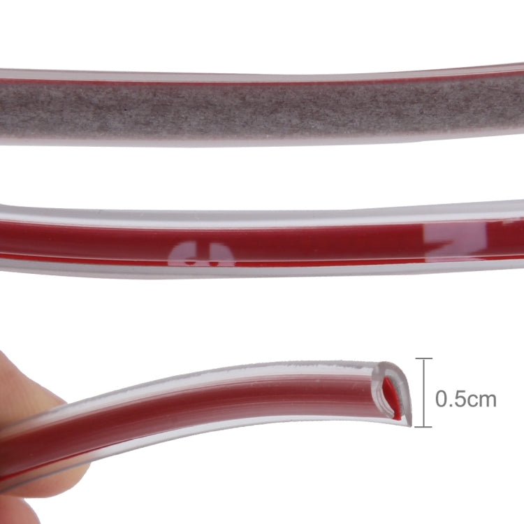 5m Car Decorative Strip PVC Chrome Decoration Strip Door Seal Window Seal, Transparent, White, Black, Grey, Blue, Red
