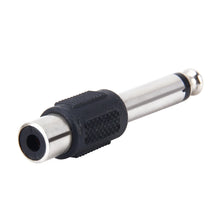 Load image into Gallery viewer, 6.35mm to RCA Male to Female Plug Stereo Audio Adapter, 6.35mm Male to RCA Female