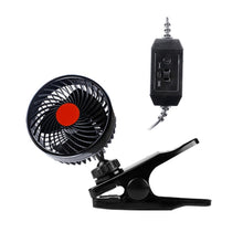 Load image into Gallery viewer, HUXIN HX-T604E 12W 6inch 360 Degree Adjustable Rotation Clip One Head Low Noise Mini Electric Car Fan with Roller Switch, DC24V, HX-T604E