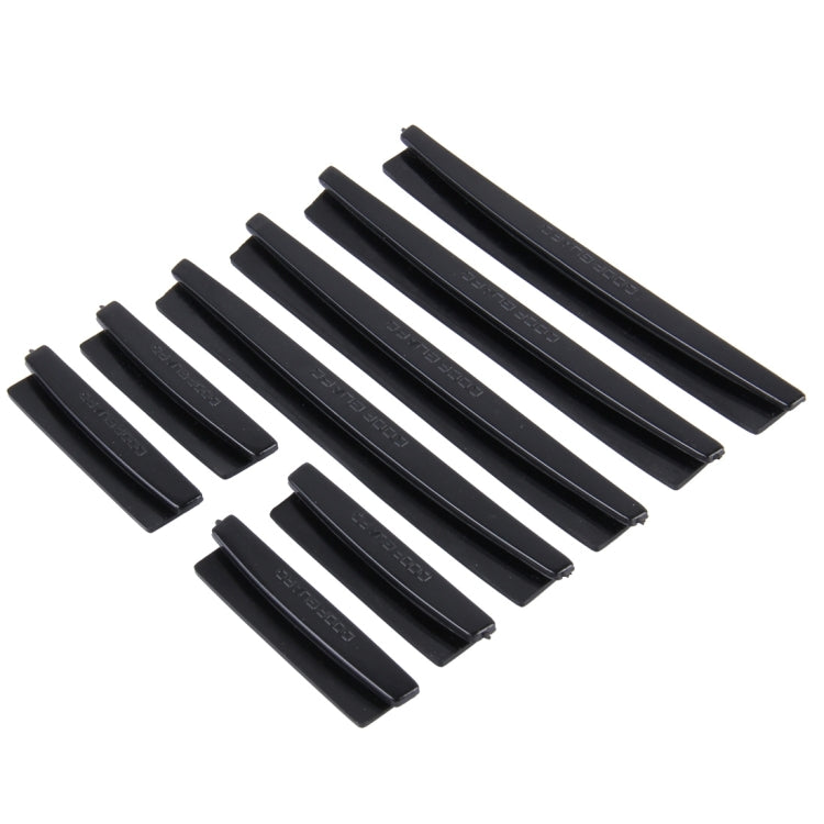 FR JG-031 8 PCS Rubber Car Side Door Edge Protection Guards Cover Trims Stickers, Black, Transparent, White