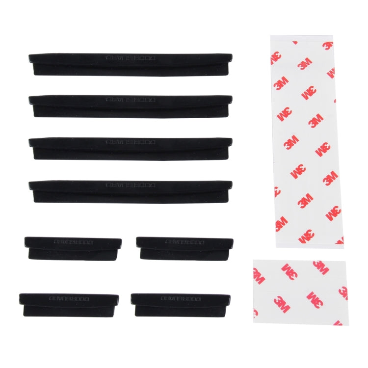 FR JG-031 8 PCS Rubber Car Side Door Edge Protection Guards Cover Trims Stickers, Black, Transparent, White