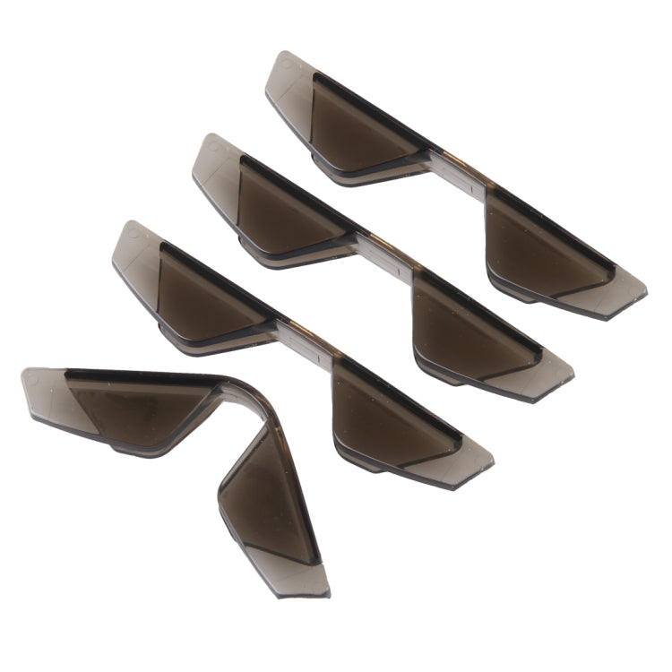 3R 3R-2107 4 PCS Rubber Car Side Door Edge Free Bending Protection Guards Cover Trims Stickers, Coffee, Transparent