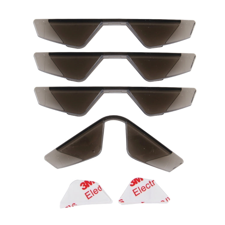 3R 3R-2107 4 PCS Rubber Car Side Door Edge Free Bending Protection Guards Cover Trims Stickers, Coffee, Transparent