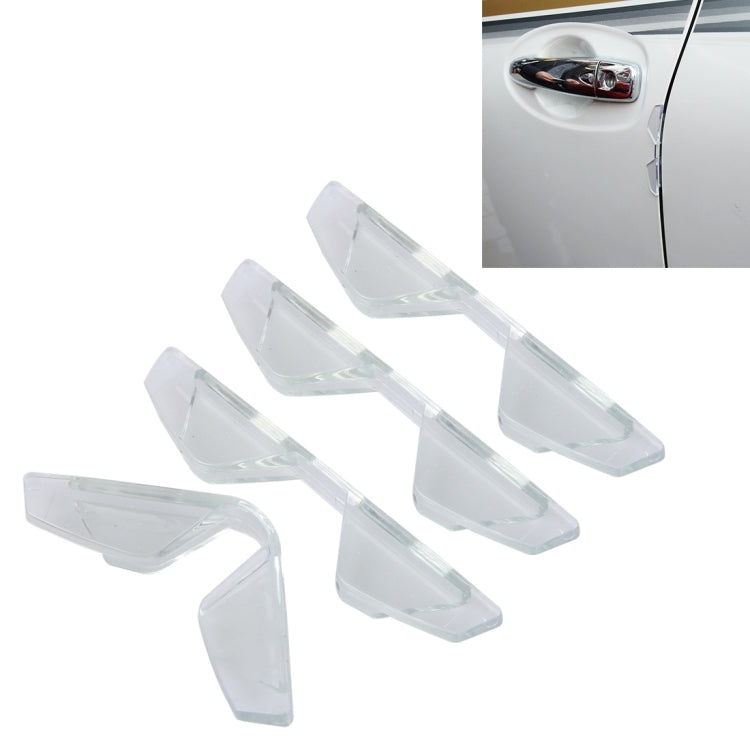 3R 3R-2107 4 PCS Rubber Car Side Door Edge Free Bending Protection Guards Cover Trims Stickers, Coffee, Transparent
