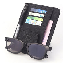 Load image into Gallery viewer, Multi-functional Auto Car Sun Visor Sunglass Holder Card Bill Ticket Storage Holder Pouch Bag