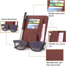 Load image into Gallery viewer, Multi-functional Auto Car Sun Visor Sunglass Holder Card Bill Ticket Storage Holder Pouch Bag