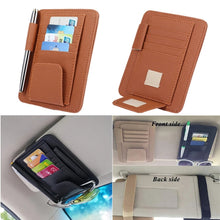 Load image into Gallery viewer, Multi-functional Auto Car Sun Visor Sunglass Holder Card Bill Ticket Storage Holder Pouch Bag