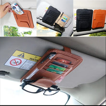Load image into Gallery viewer, Multi-functional Auto Car Sun Visor Sunglass Holder Card Bill Ticket Storage Holder Pouch Bag