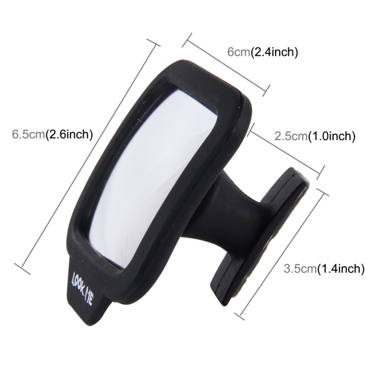 2 PCS 270 Degree Wide-angle Lens Magnetic Adjustable Rear View Mirror, 270 Degree Wide-angle Mirror