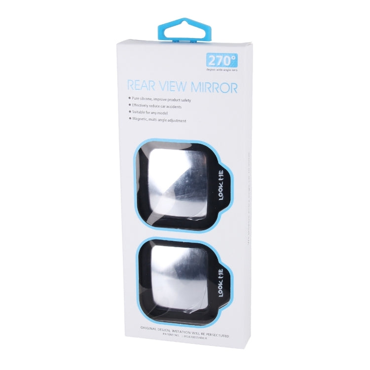 2 PCS 270 Degree Wide-angle Lens Magnetic Adjustable Rear View Mirror, 270 Degree Wide-angle Mirror