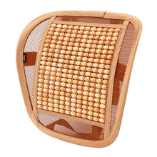 Load image into Gallery viewer, Universal Summer Ice Silk Mesh Breathable Cool Massage Waist Mat with Maple Wooden Bead for Car Family Office, CMS9127A, CMS9127B, CMS9127C, CMS9127D, CMS9127E