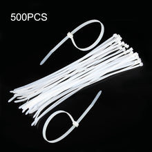 Load image into Gallery viewer, 500 PCS 5mm*250mm Nylon Cable Ties, 5mm*250mm Black, 5mm*250mm White