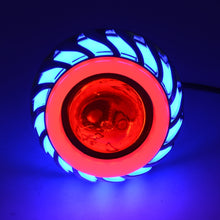 Load image into Gallery viewer, Motorcycle 30W DC 12V-85V LED Headlight Lens Built-in Whirlwind Double Aperture Angle Eyes + Devil Eye, Red Light (Whirlwind), Pink Light (Whirlwind), Blue Light (Whirlwind)