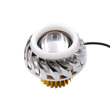 Load image into Gallery viewer, Motorcycle 30W DC 12V-85V LED Headlight Lens Built-in Whirlwind Double Aperture Angle Eyes + Devil Eye, Red Light (Whirlwind), Pink Light (Whirlwind), Blue Light (Whirlwind)