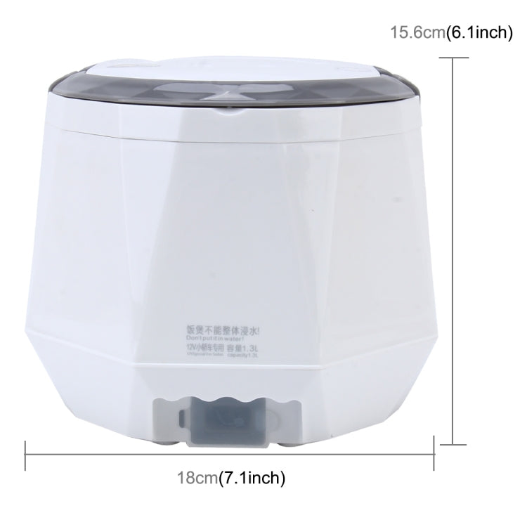 OUSHIBA Car Auto C3 Mini Multi-function Rice Cooker 12V 1.3L Volume for Rice Soup Noodles Vegetable Dessert, White, Pink, Green
