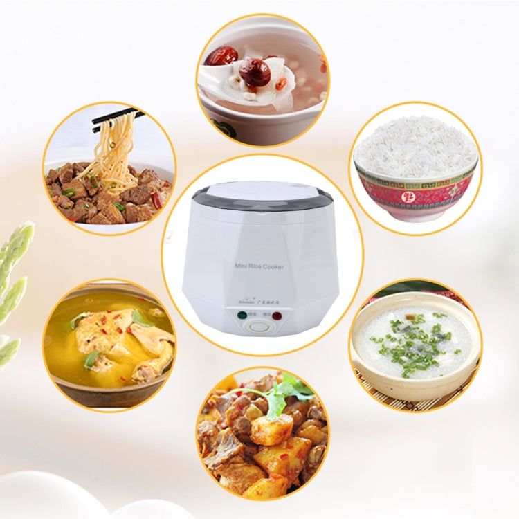 OUSHIBA Car Auto C3 Mini Multi-function Rice Cooker 12V 1.3L Volume for Rice Soup Noodles Vegetable Dessert, White, Pink, Green