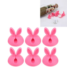 Load image into Gallery viewer, 6 PCS CC-941 Rabbit Shape Single Hole Cable Clips Holder, Cable Management System and Cord Organizer Solution, 6 PCS C Rabbit Shape(Black), 6 PCS C Rabbit Shape(Pink), 6 PCS C Rabbit Shape(Green), 6 PCS C Rabbit Shape(Yellow)