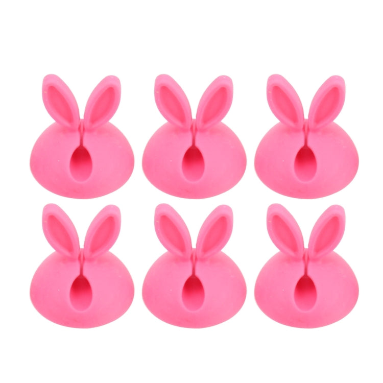 6 PCS CC-941 Rabbit Shape Single Hole Cable Clips Holder, Cable Management System and Cord Organizer Solution, 6 PCS C Rabbit Shape(Black), 6 PCS C Rabbit Shape(Pink), 6 PCS C Rabbit Shape(Green), 6 PCS C Rabbit Shape(Yellow)