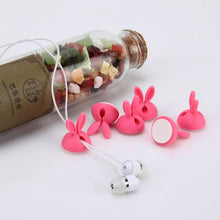 Load image into Gallery viewer, 6 PCS CC-941 Rabbit Shape Single Hole Cable Clips Holder, Cable Management System and Cord Organizer Solution, 6 PCS C Rabbit Shape(Black), 6 PCS C Rabbit Shape(Pink), 6 PCS C Rabbit Shape(Green), 6 PCS C Rabbit Shape(Yellow)
