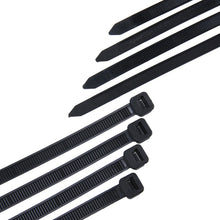 Load image into Gallery viewer, 100pcs /Pack 8mm*200mm Nylon Cable Ties, 8mm*200mm Black