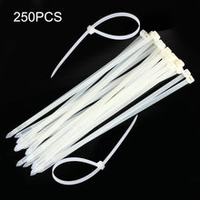 Load image into Gallery viewer, 250 PCS 8mm*300mm Nylon Cable Ties, 8mm*300mm Black, 8mm*300mm White