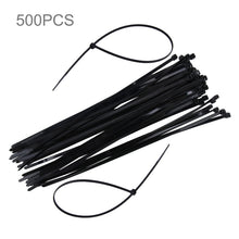 Load image into Gallery viewer, 500pcs /Pack 4mm*300mm Nylon Cable Ties, 4mm*300mm Black