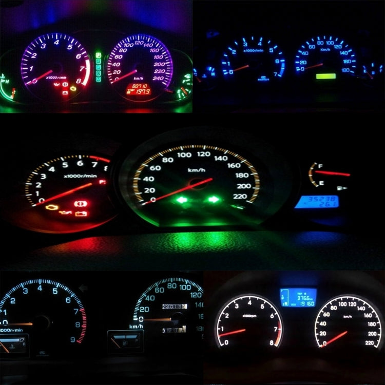 10 PCS 0.5W B8.5 Wedge Instrument Panel LED Light Dashboard Gauge Cluster Indicator Lamp Bulb, 0.5W B8.5