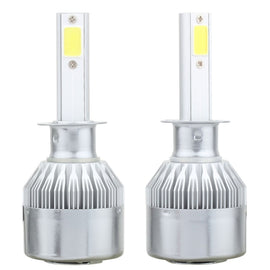 2 PCS  H1 18W 1800 LM 8000K IP68 Canbus Constant Current Car LED Headlight with 2 COB Lamps, DC 9-36V, H1