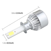 Load image into Gallery viewer, 2 PCS  H1 18W 1800 LM 8000K IP68 Canbus Constant Current Car LED Headlight with 2 COB Lamps, DC 9-36V, H1