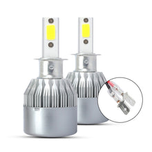 Load image into Gallery viewer, 2 PCS  H3 18W 1800 LM 6000K IP68 Canbus Constant Current Car LED Headlight with 2 COB Lamps, DC 9-36V, H3